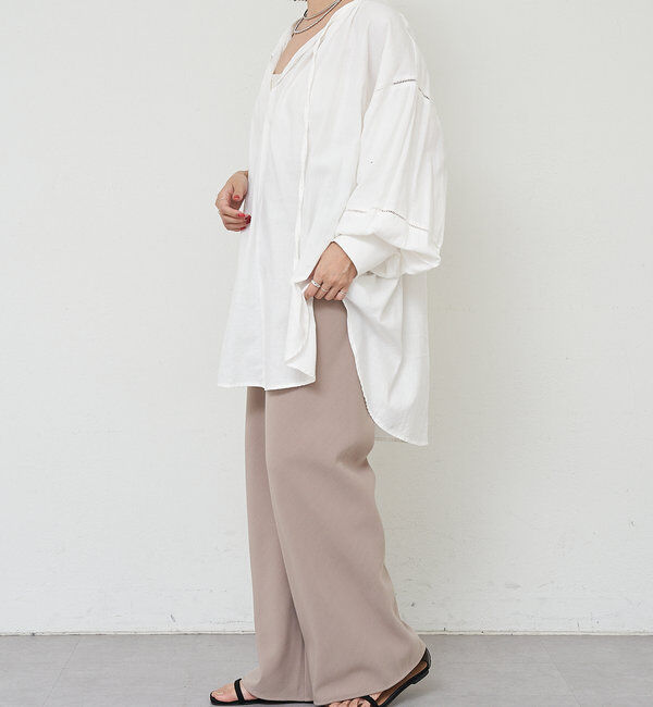  「ダブルクロスワイドパンツ」|チノ|