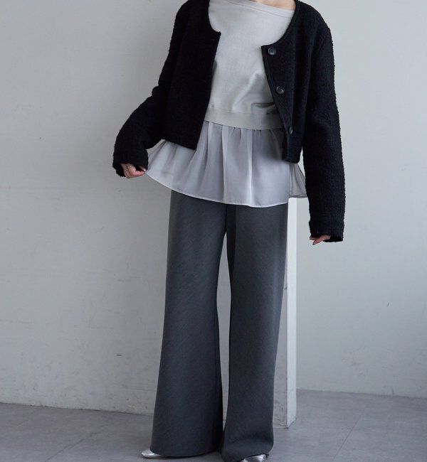  「ダブルクロスワイドパンツ」|チノ|