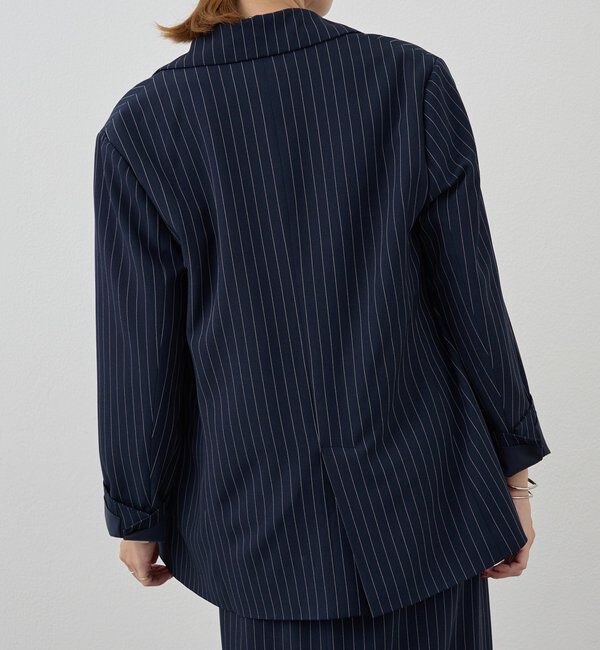  「ストライプビッグジャケット」|テーラードジャケット|