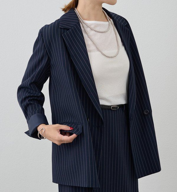  「ストライプビッグジャケット」|テーラードジャケット|