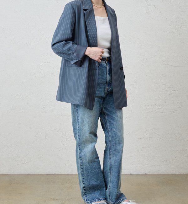  「ストライプビッグジャケット」|テーラードジャケット|