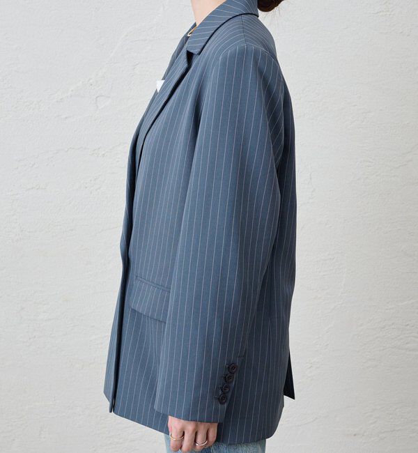  「ストライプビッグジャケット」|テーラードジャケット|
