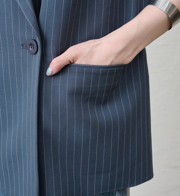  「ストライプビッグジャケット」|テーラードジャケット|