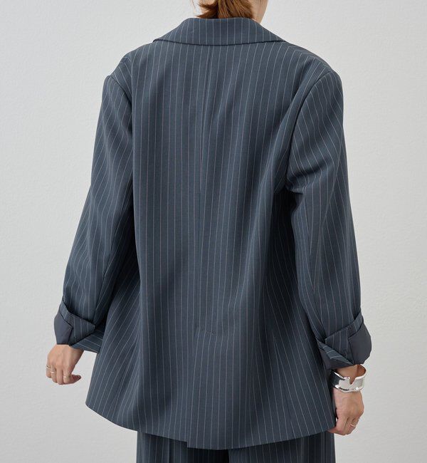  「ストライプビッグジャケット」|テーラードジャケット|