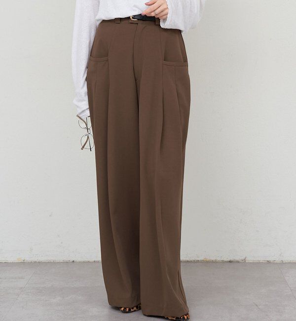  「ダブルポケットパンツ」|チノ|ブラウン