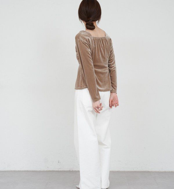  「ベロアペプラムプルオーバー」|Tシャツ・カットソー|