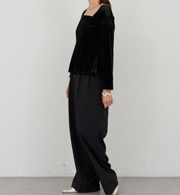  「ベロアペプラムプルオーバー」|Tシャツ・カットソー|