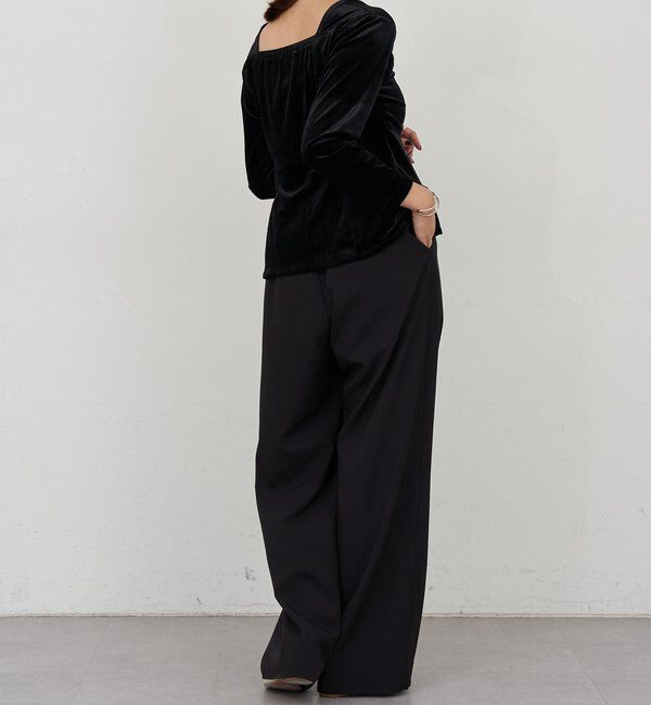  「ベロアペプラムプルオーバー」|Tシャツ・カットソー|