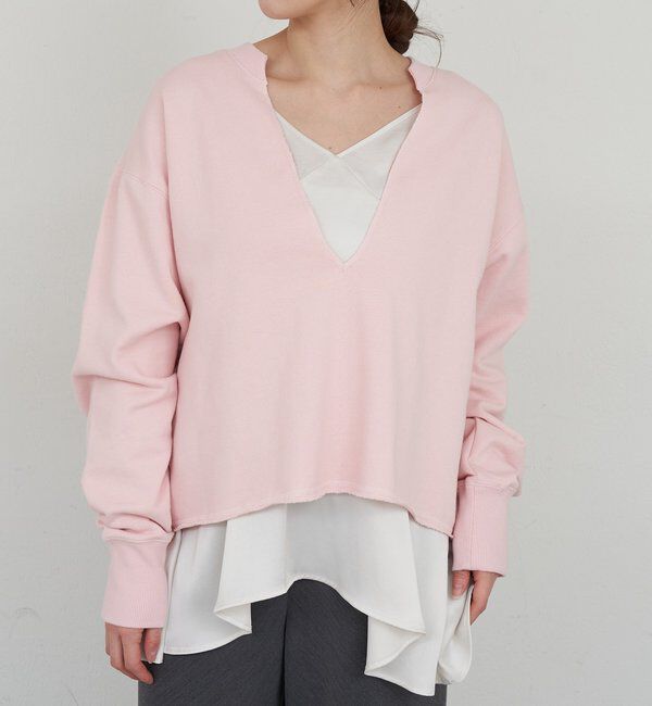  「スキッパースウェット」|Tシャツ・カットソー|ピンク