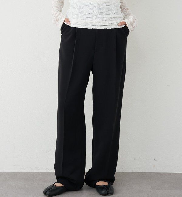  「センタープレスパンツ」|チノ|ブラック