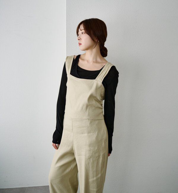  「バックリボンイージーサロペット」|オールインワン|