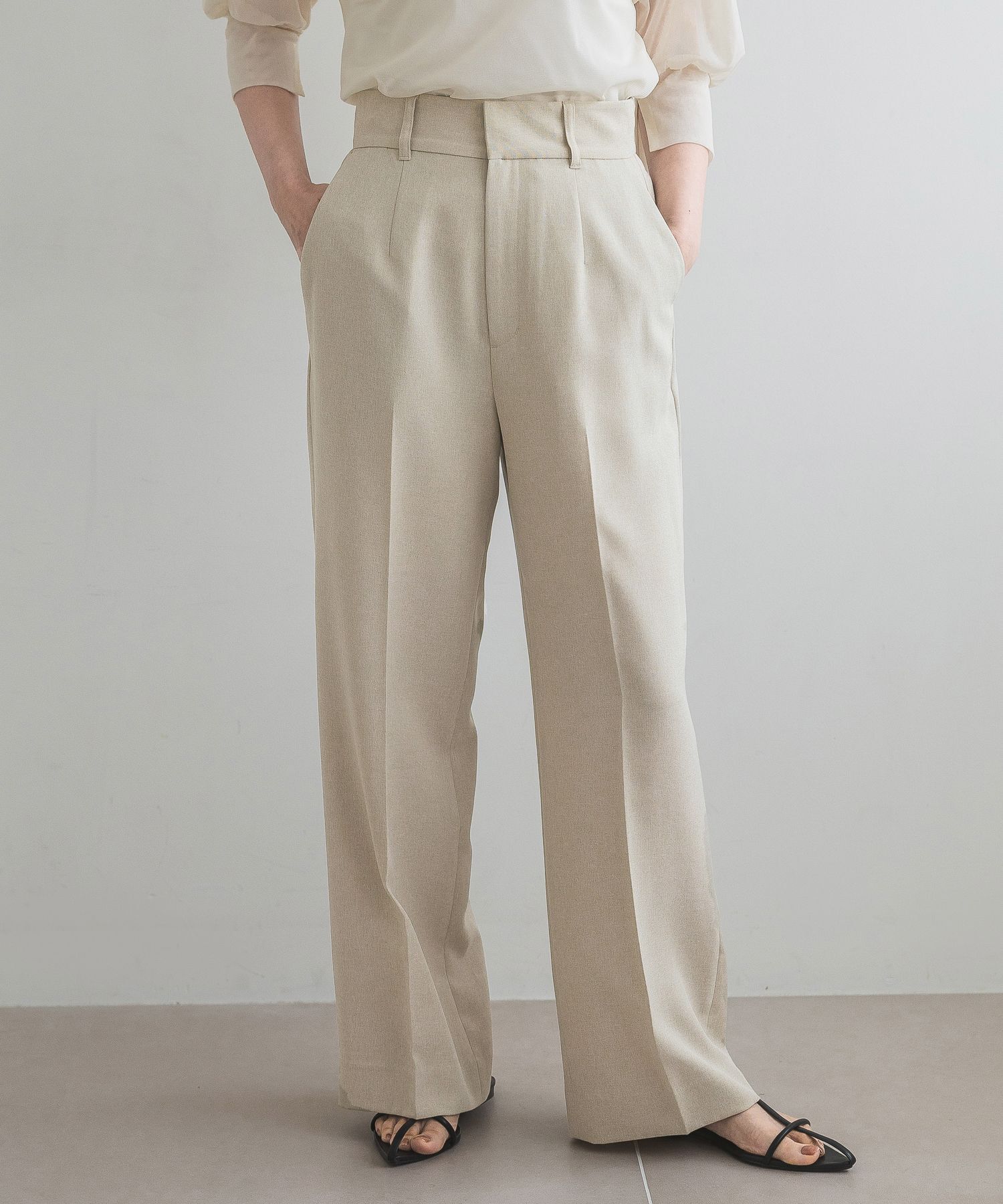 A part by 「リネンライクストレートパンツ」|スラックス|