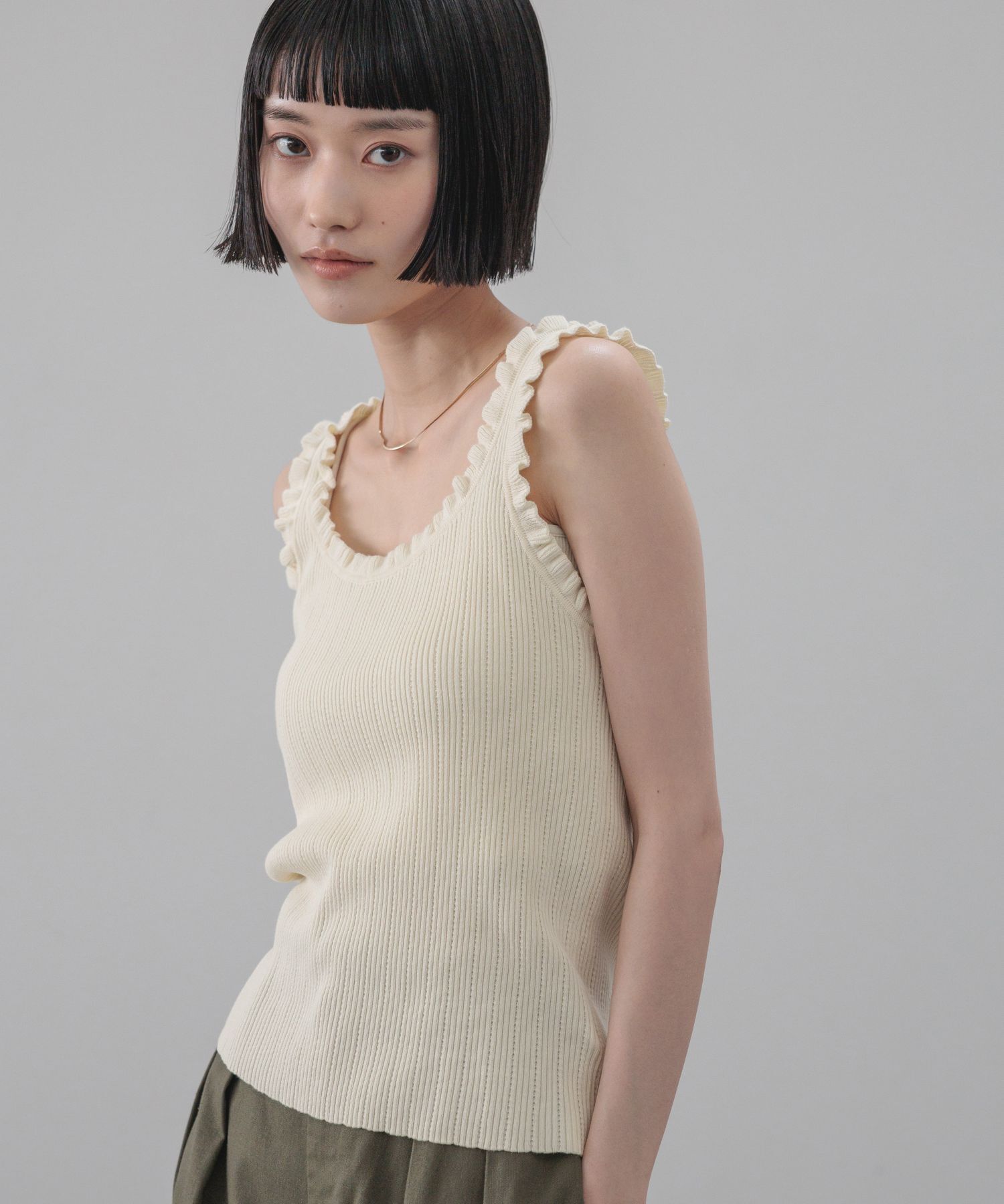 LOWRYS FARM「フリルニットタンク」|ニット・セーター|NTL