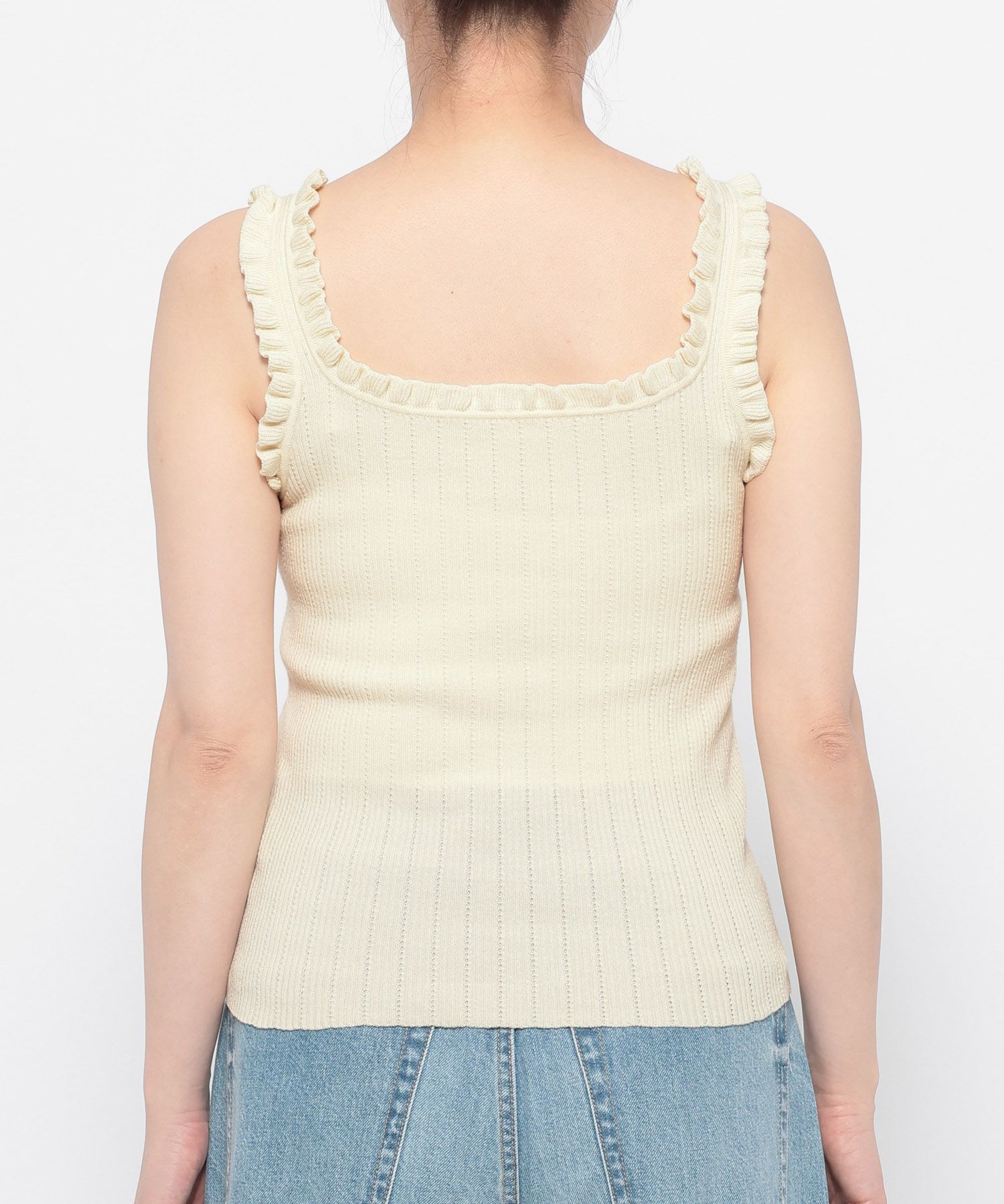 LOWRYS FARM「フリルニットタンク」|ニット・セーター|