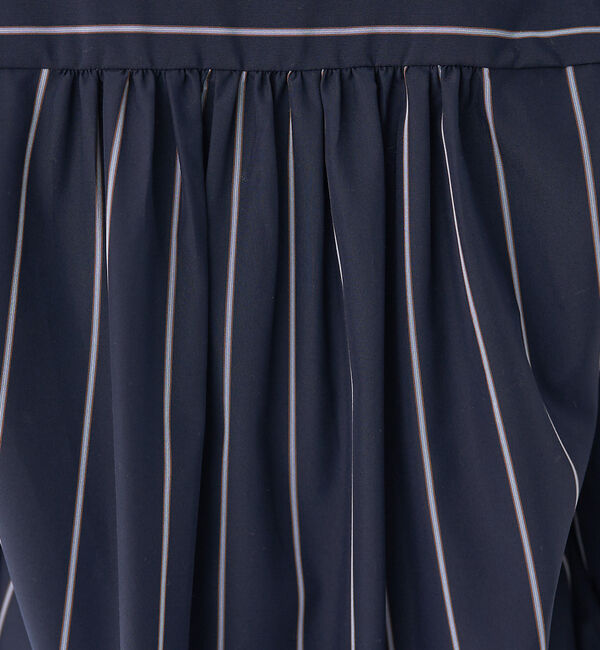 collex「＜手洗い可能＞ ストライプスタンドカラーシャツ」|シャツ・ブラウス|