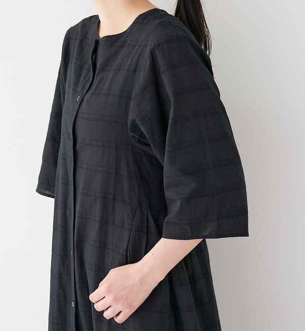 collex「＜手洗い可＞チェック織柄ガウンワンピース」|ワンピース|