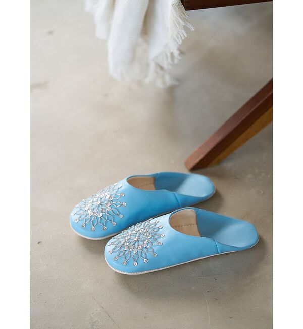 collex「ビーズバブーシュ 羊革 モロッコ製 スリッパ ルームシューズ 室内履き」|本・CD・DVD|