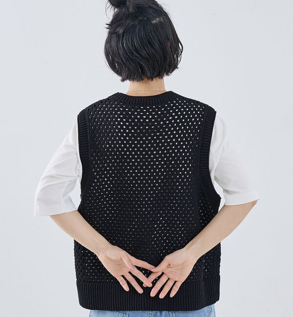 collex「メッシュ柄ベスト」|ベスト・ジレ|