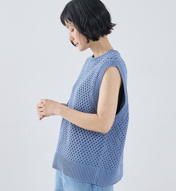 collex「メッシュ柄ベスト」|ベスト・ジレ|