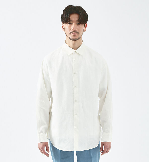 ABAHOUSE「【LUXE Linen Solaro】長袖 リネンシャツ」|シャツ・ブラウス|