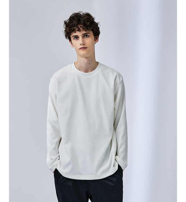 ABAHOUSE「【ベロア&times;コール】リラックス カットソー / スウェット」|Tシャツ・カットソー|