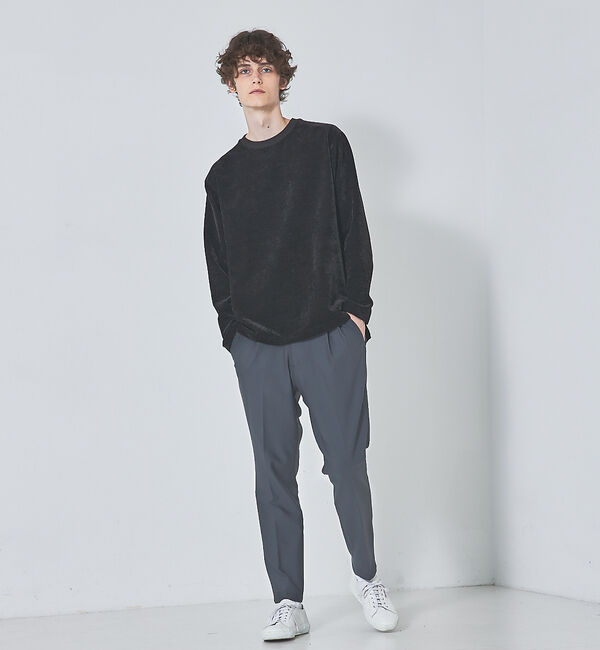 ABAHOUSE「【ベロア&times;コール】リラックス カットソー / スウェット」|Tシャツ・カットソー|