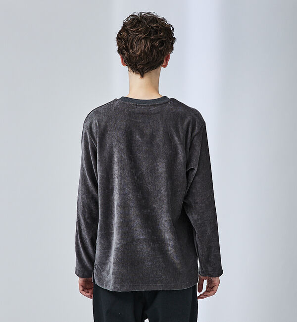 ABAHOUSE「【ベロア&times;コール】リラックス カットソー / スウェット」|Tシャツ・カットソー|