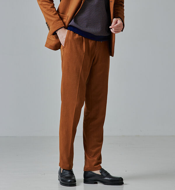 ABAHOUSE「【セットアップ対応/FLEX PANTS】ネオスウェード ツイル イージーパンツ」|その他|ブラウン