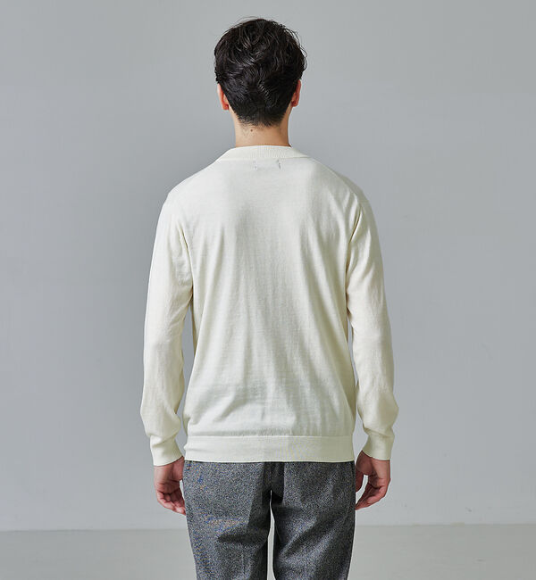 ABAHOUSE「【シルクの様な光沢】カシミヤ　モックネック　ニット」|ニット・セーター|