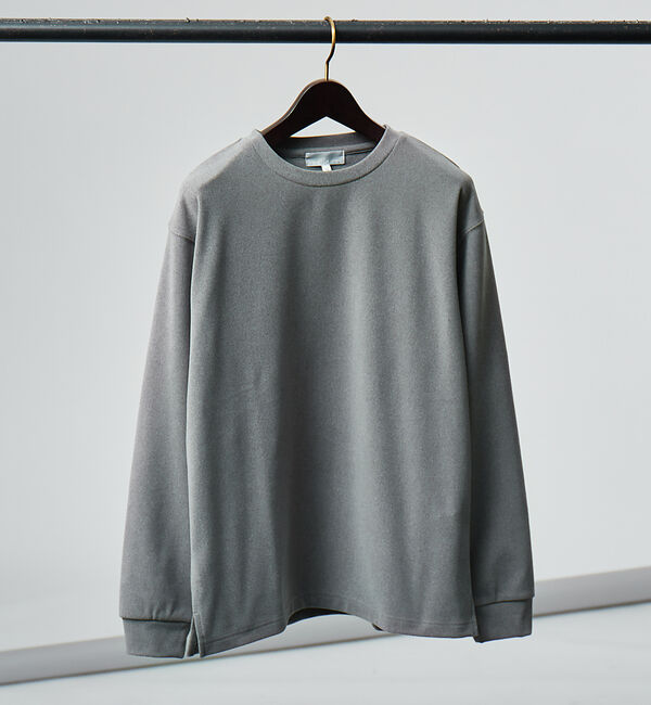 ABAHOUSE「【パウダーストレッチ】スムース クルーネック」|Tシャツ・カットソー|ライトグレー