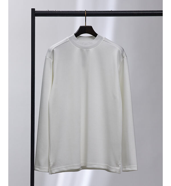 ABAHOUSE「【ミニカノコ】ダンボール モックネック 長袖Tシャツ」|Tシャツ・カットソー|ホワイト