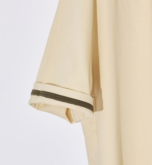 ABAHOUSE「【コットンシルケット】ポンチ Vネック Tシャツ」|Tシャツ・カットソー|