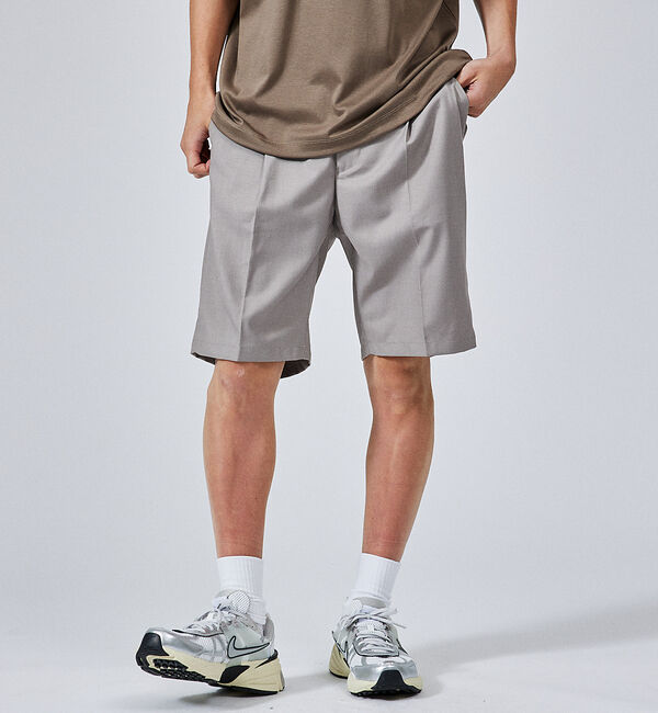 ABAHOUSE「1タックショートパンツ」|その他|グレージュ