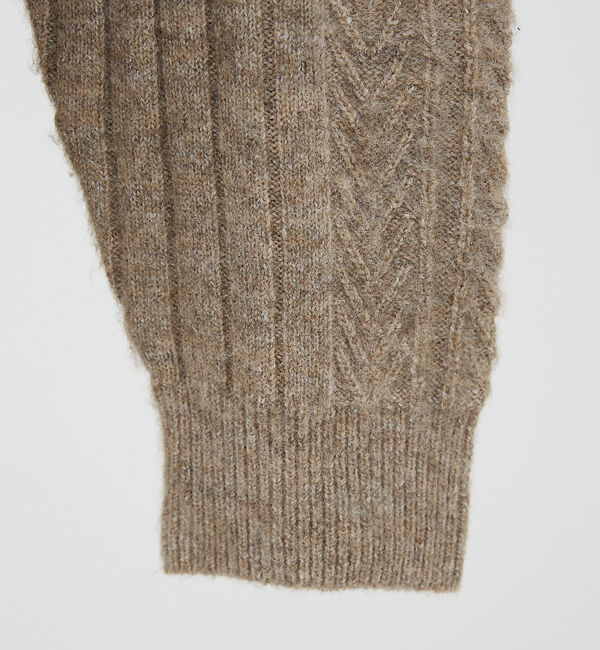 ABAHOUSE「シャギーアラン メランジ ニット / クルーネックプルオーバー」|ニット・セーター|