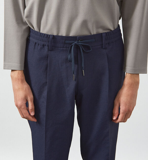 ABAHOUSE「【セットアップ対応】リネンライク ライトイージースラックス / 軽量 ストレッチ」|スラックス|