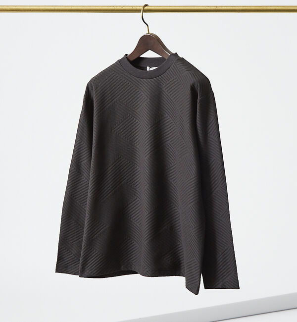 ABAHOUSE「ジオメトリックリンクス 長袖Tシャツ」|Tシャツ・カットソー|ブラック