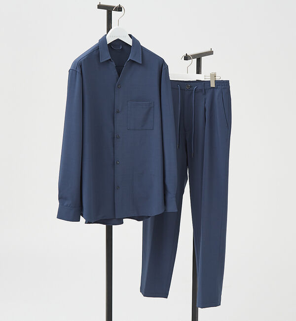 ABAHOUSE「【セットアップ対応】Vネック スキッパー シャツ / イージーケア / ストレッ」|シャツ・ブラウス|