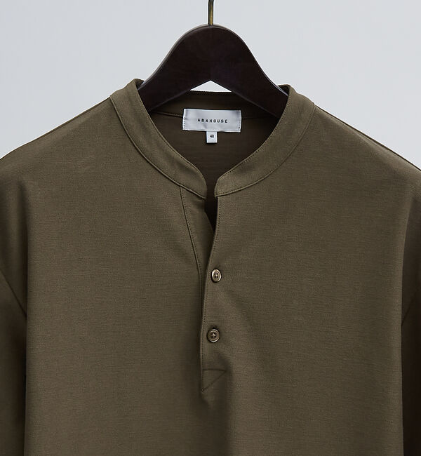 ABAHOUSE「【接触冷感】Vネック スキッパーTシャツ/ヘンリーネック/COVEROSS(R)」|Tシャツ・カットソー|