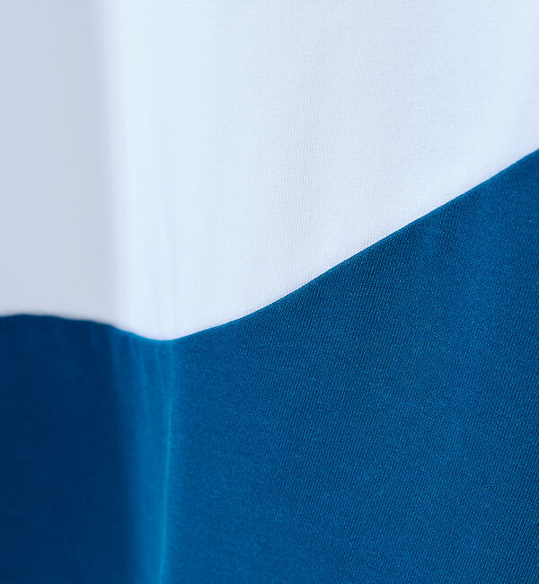 ABAHOUSE「ウズマキ バイカラー 半袖Tシャツ / オーバーサイズ」|Tシャツ・カットソー|