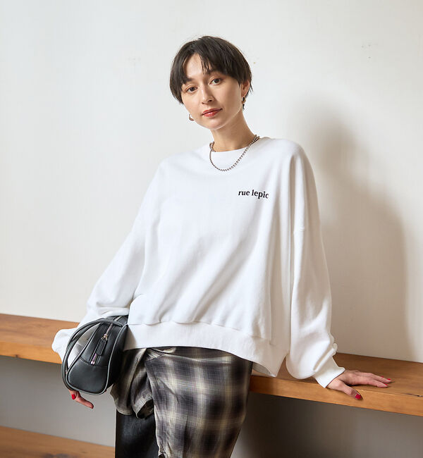 ABAHOUSE「cafe graphic バックプリント スウェット オーバーサイズ / ユニセ」|スウェット・ジャージ|