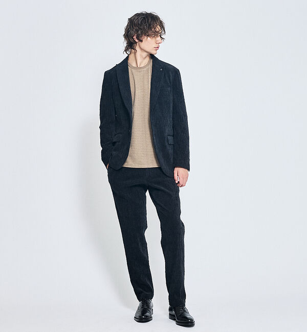 ABAHOUSE「アイレットベロア　クルーネック長袖Tシャツ」|Tシャツ・カットソー|