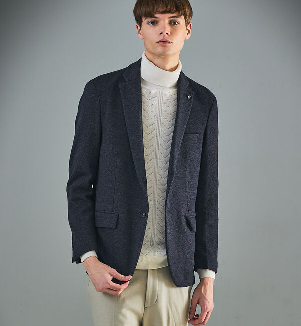 ABAHOUSE「【セットアップ対応】WOOL&times;COTTON ムリネ ジャージー ジャケット /」|テーラードジャケット|