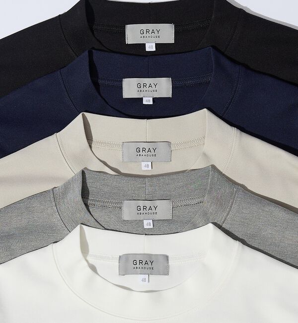 ABAHOUSE「【SMART CLOSET / WEB限定】抗菌防臭 ポンチモックネック 長袖T」|Tシャツ・カットソー|