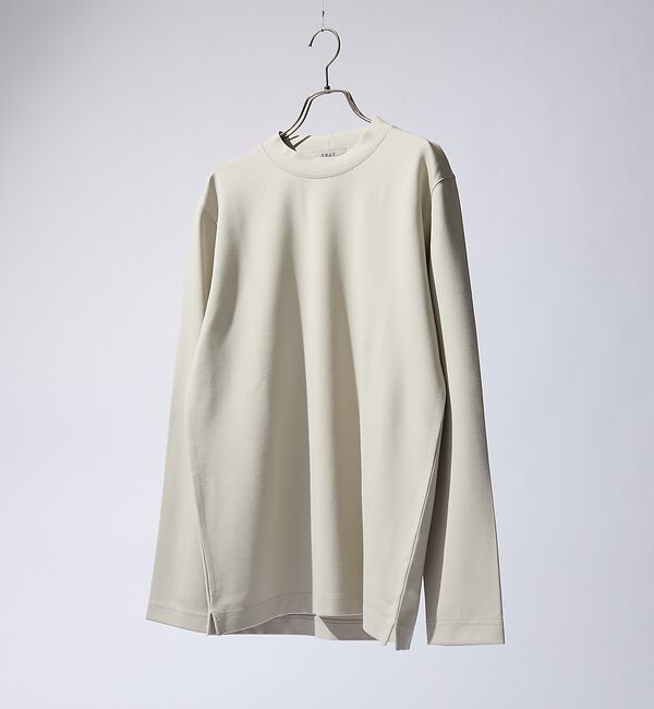 ABAHOUSE「【SMART CLOSET / WEB限定】抗菌防臭 ポンチモックネック 長袖T」|Tシャツ・カットソー|グレージュ