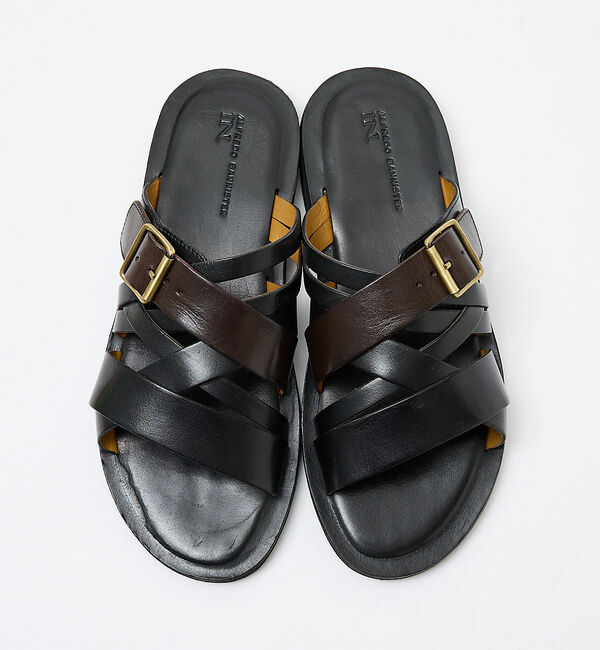 alfredoBANNISTER「【WEB別注】マルチクロスレザーサンダル」|サンダル|