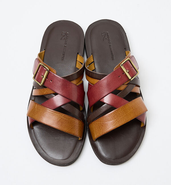alfredoBANNISTER「【WEB別注】マルチクロスレザーサンダル」|サンダル|