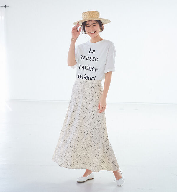 Rouge vif「ドットロングスカート」|スカート|