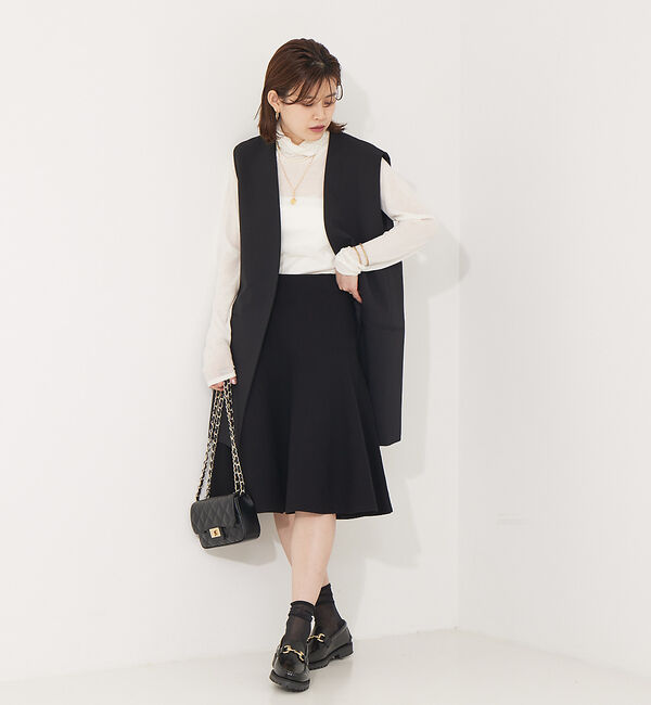 Rouge vif「【セットアップ対応】ニットフレアミニスカート」|スカート|