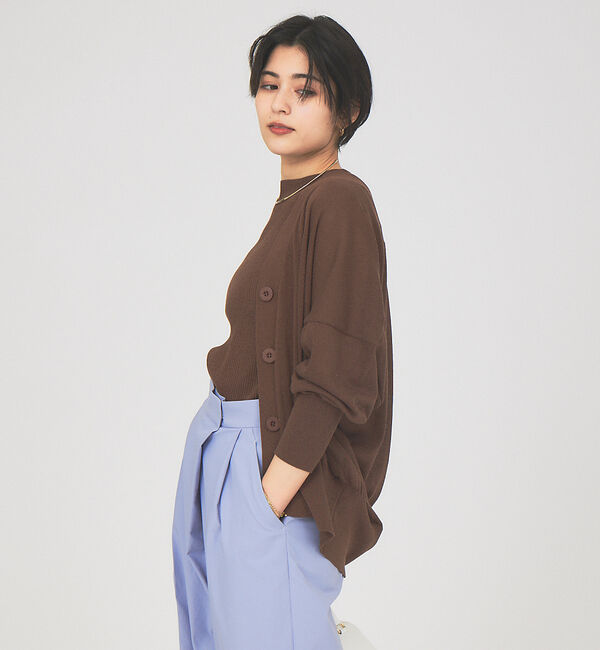 Rouge vif「Vネックオーバーガーディガン」|カーディガン|