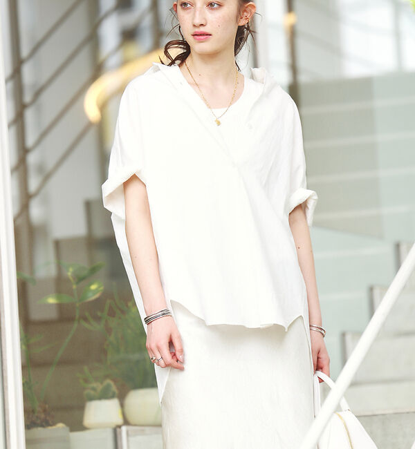 Rouge vif「麻混変形シャツ」|シャツ・ブラウス|